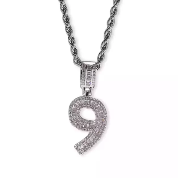 Custom Iced Out Number Pendant