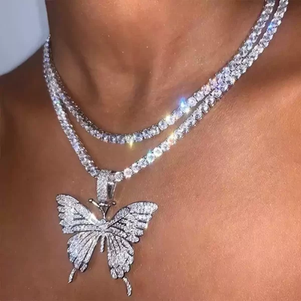 Iced Out Butterfly Chain