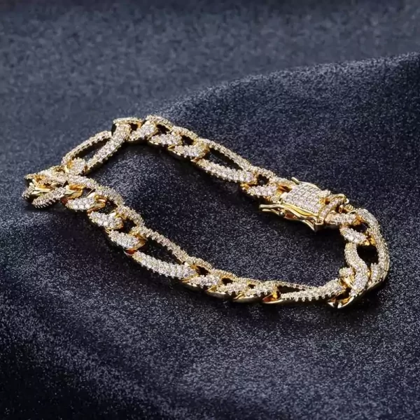 Iced Out Figaro Bracelet