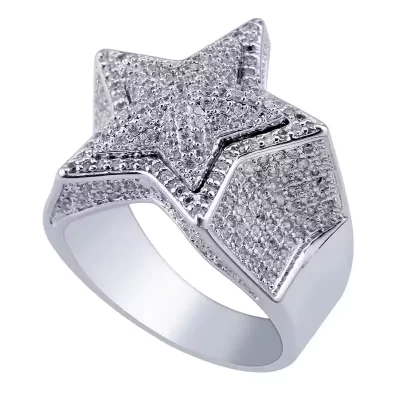 Iced Out Star RingIced Out Star Ring