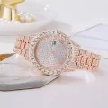 Rose Gold Iced Out Watch
