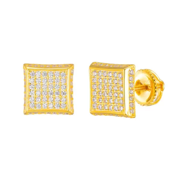 Iced Out Square Earrings