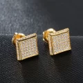 Iced Out Square Earrings